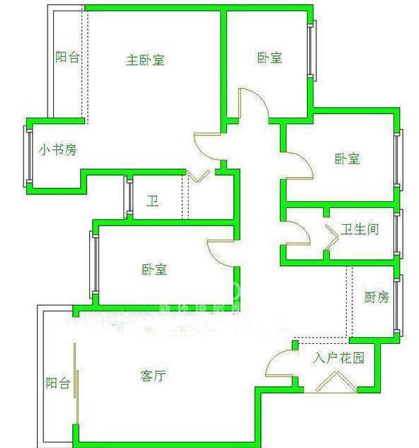 金阳世纪城龙福苑  3室2厅2卫   1800.00元/月室内图1