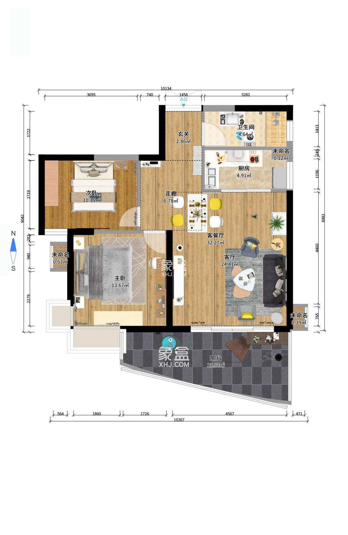 天健芙蓉盛世一期 2室2厅1卫 2700.0元/月 天健芙蓉盛世一期 2室2厅1卫 2700.0元/月户型图