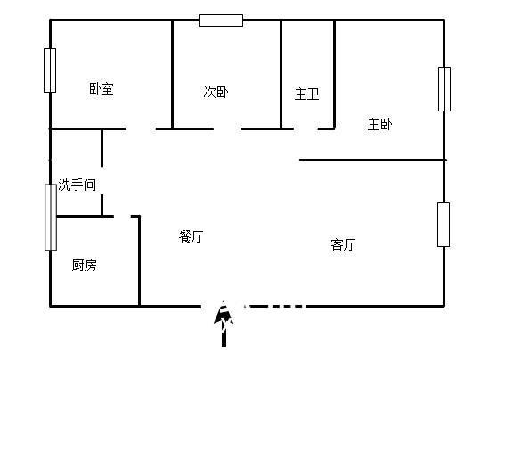 汽车城  5室2厅3卫   2100.00元/月户型图