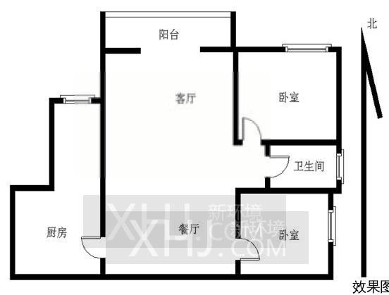 南阳盛世  3室1厅2卫   2200.00元/月室内图1