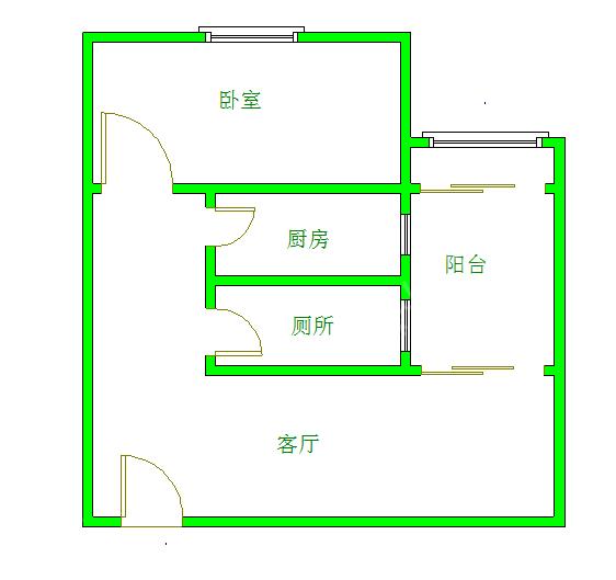 锦绣光华  1室1厅1卫   1500.00元/月室内图1