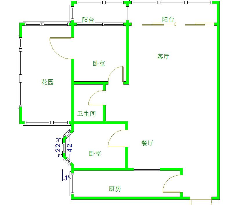 水木光华  2室1厅1卫   150.00万