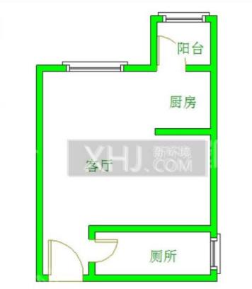 海棠月色  1室1厅1卫   1500.00元/月室内图1