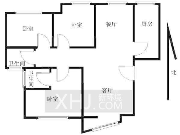 河畔新世界  5室2厅2卫   3100.00元/月室内图1