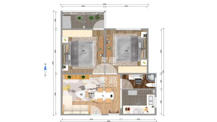 建鸿达现代公寓室内图2