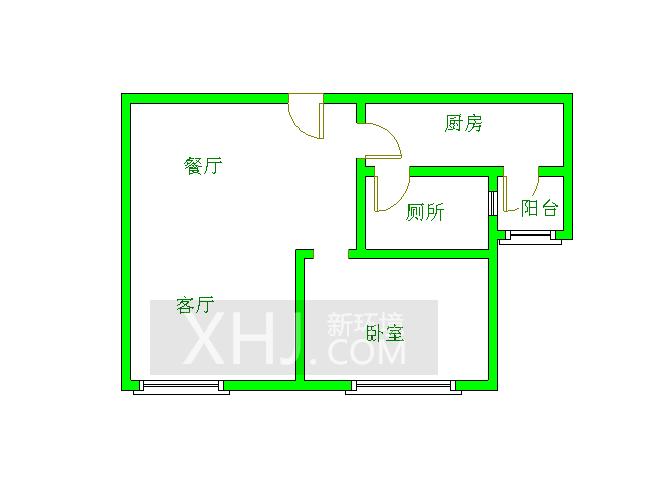 馨光华庭  1室1厅1卫   1300.00元/月室内图1