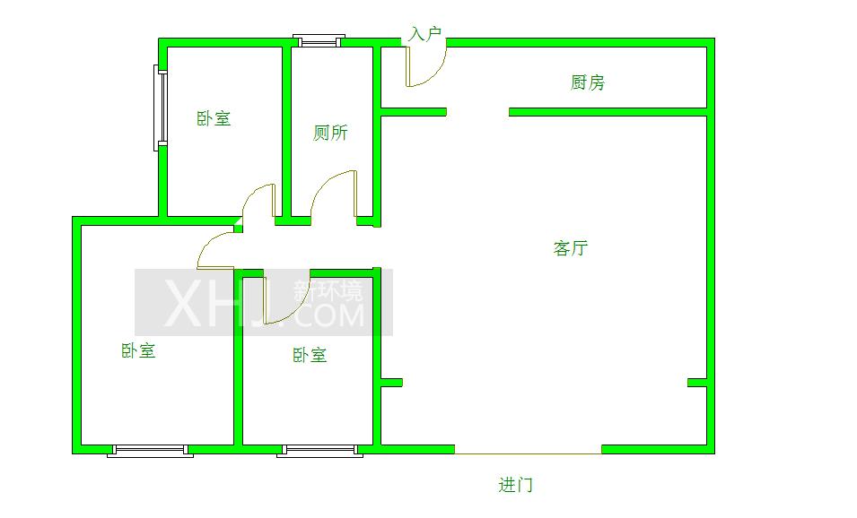 光华逸家  3室2厅1卫   3000.00元/月室内图1