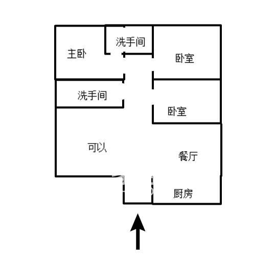 沃德歌谷  5室2厅3卫   108.00万户型图