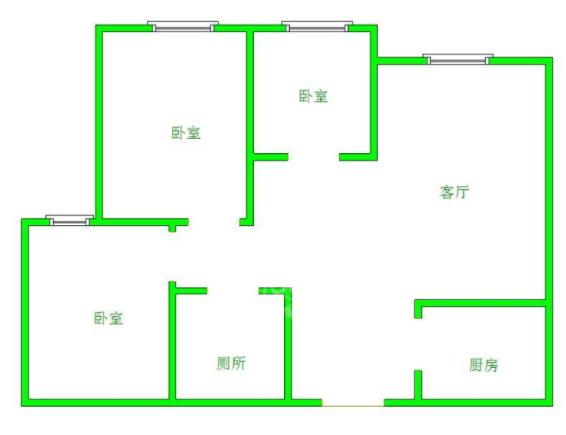 天府美岸  3室2厅1卫   2700.00元/月室内图1