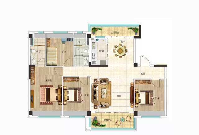 金谷家园  5室2厅2卫   100.00万户型图