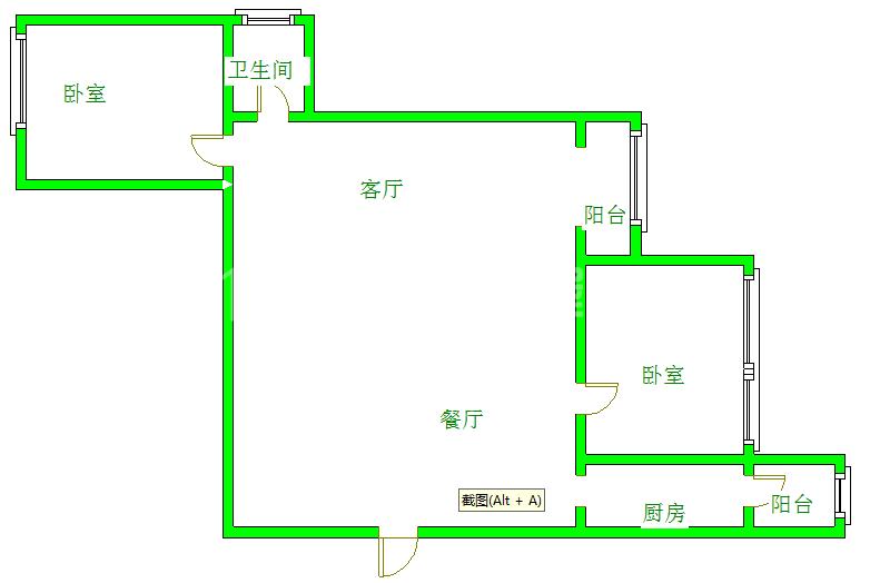 大源25号院  2室1厅1卫   2300.00元/月室内图1