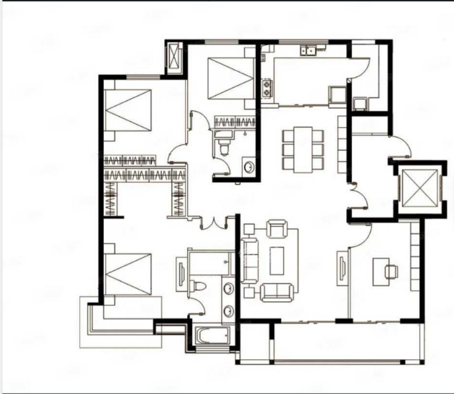 中铁建万科翡翠  4室2厅2卫   420.00万户型图