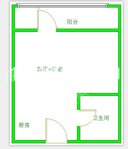 智地哥谭LOFT公寓  1室1厅1卫   1850.00元/月室内图1