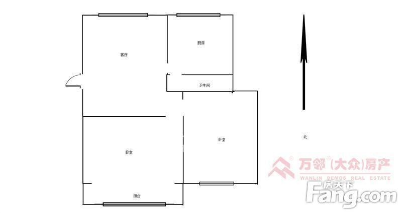 未来方舟F组团  2室2厅1卫   2500.00元/月室内图1