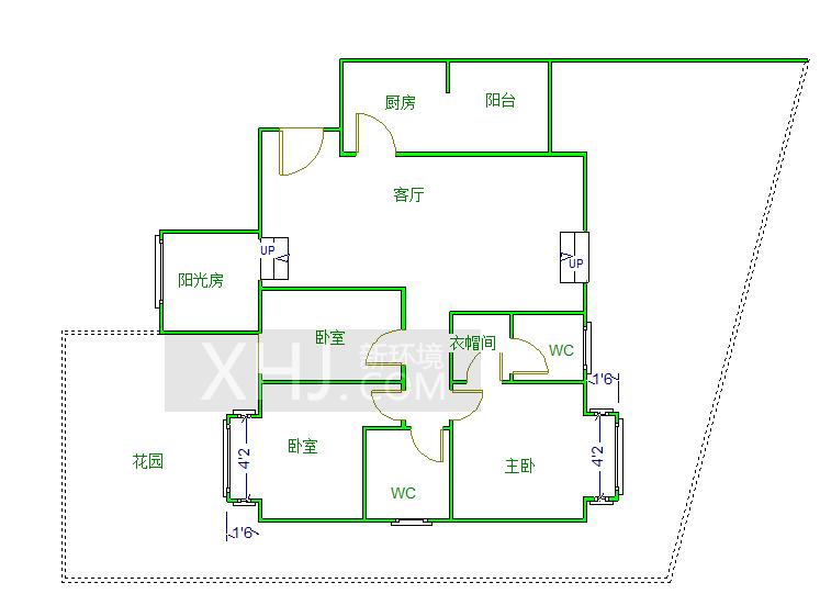 香木林新城  3室2厅2卫   330.00万室内图1