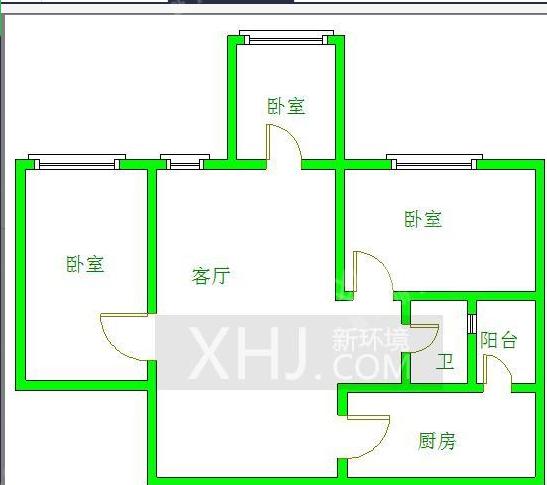 南阳盛世  3室1厅1卫   2300.00元/月室内图1