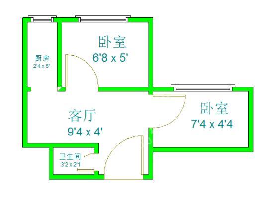 仁美大源映象  2室1厅1卫   2800.00元/月室内图1