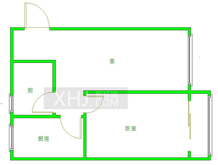 培风小区200号  1室1厅1卫   1200.00元/月室内图1