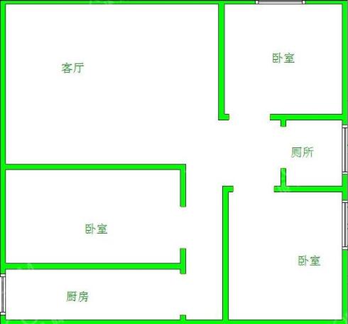 中德英伦城邦K区  2室1厅1卫   2800.00元/月室内图1