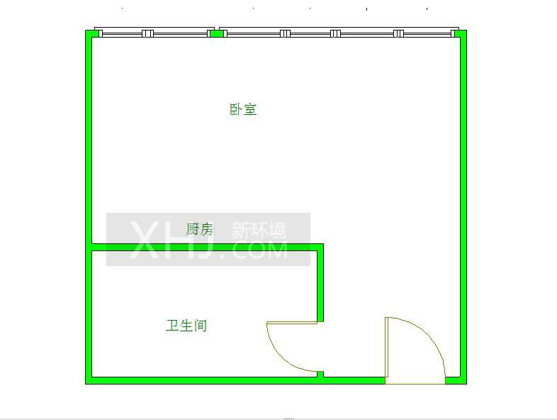 置信玉园清水湾  1室0厅1卫   1200.00元/月室内图1