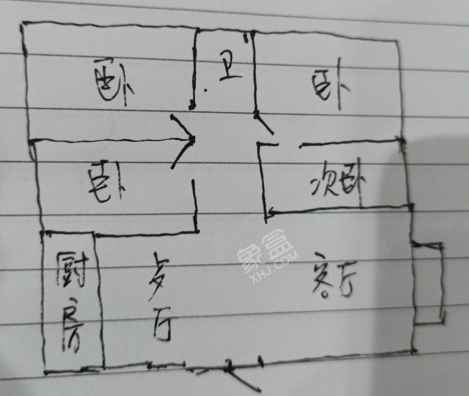 上城世家  4室2厅2卫   86.80万户型图