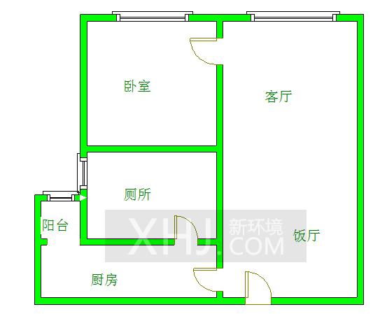 光华碧邻  1室1厅1卫   108.00万室内图1