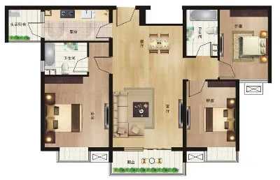 碧桂园  5室2厅3卫   308.00万户型图