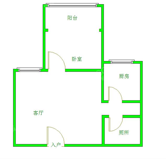 光华杏林  1室1厅1卫   1500.00元/月室内图1