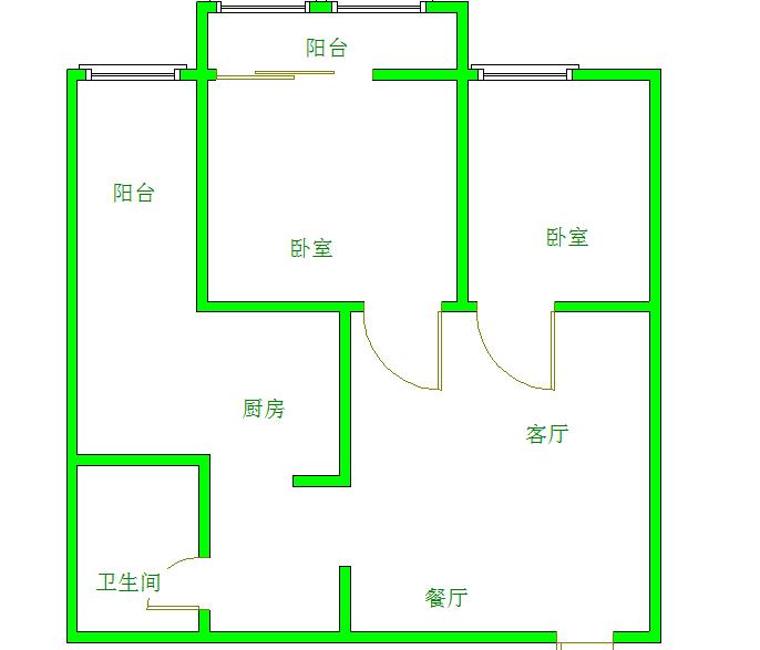 金沙蜜地  2室1厅1卫   2300.00元/月室内图1