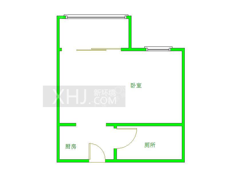 万科金色领域  1室0厅1卫   1800.00元/月室内图1