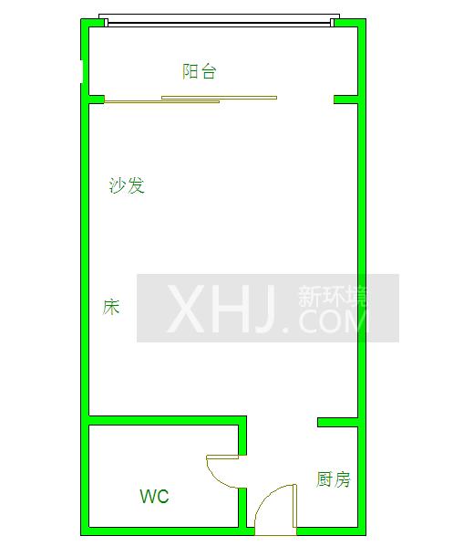 建发金沙里  1室0厅1卫   2000.00元/月室内图1