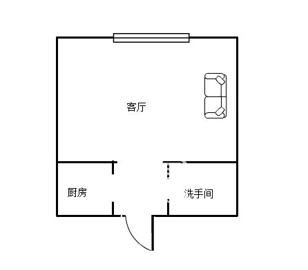 银泰财富广场  1室1厅1卫   1500.00元/月户型图