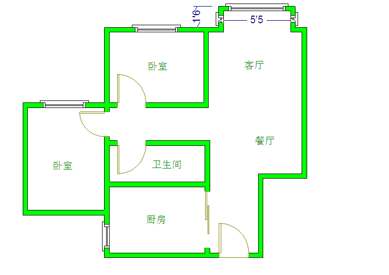 金地金沙府邸  2室2厅1卫   3000.00元/月室内图1