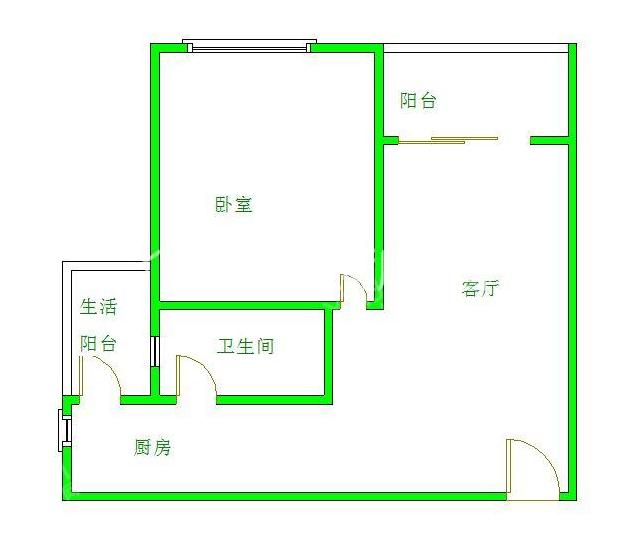 金沙云庭  1室1厅1卫   3000.00元/月室内图1