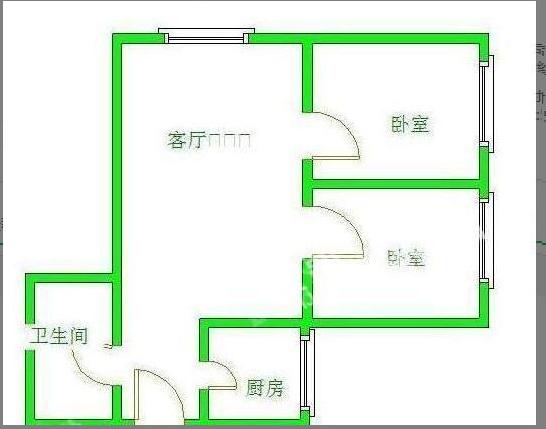 嘉美地  2室2厅1卫   2000.00元/月室内图1