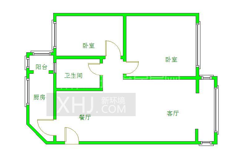 二十一世纪花园4期  2室1厅1卫   2000.00元/月室内图1