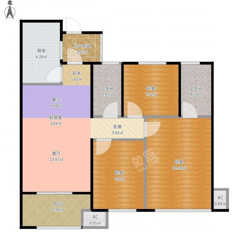 富泽园  4室2厅2卫   82.80万户型图