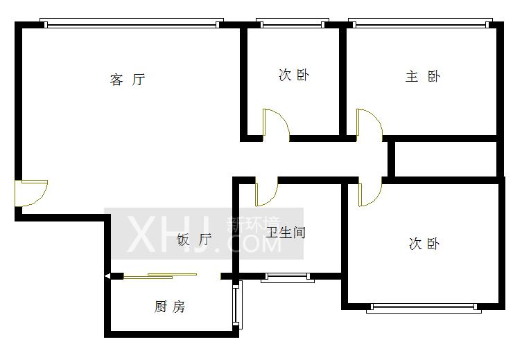 保利心语四期  3室2厅2卫   3600.00元/月室内图