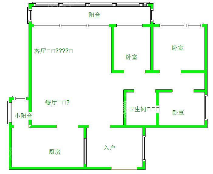 凯德世纪名邸  3室1厅1卫   3000.00元/月室内图1