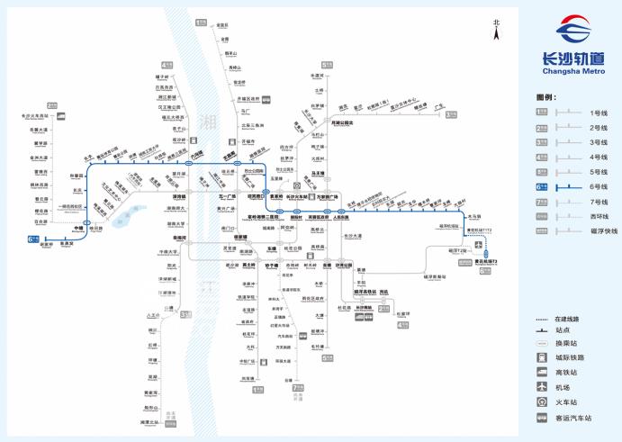 2022长沙轨道交通规划6号线6月底载客运营长浏长宁快线开建