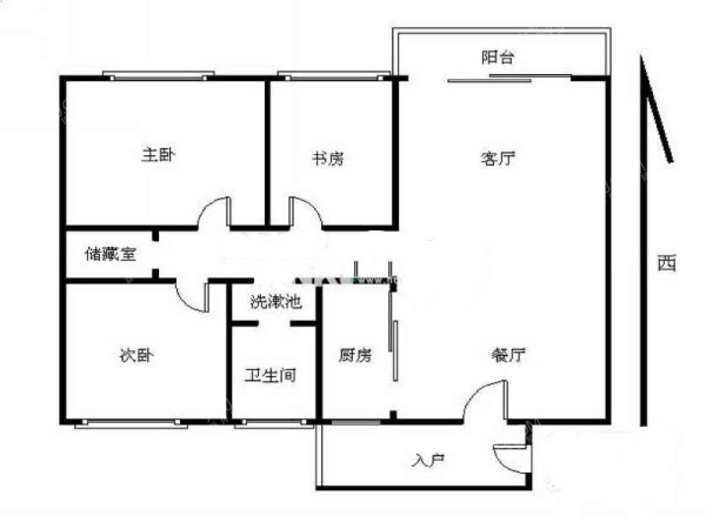 世纪金沙  3室2厅1卫   2500.00元/月室内图