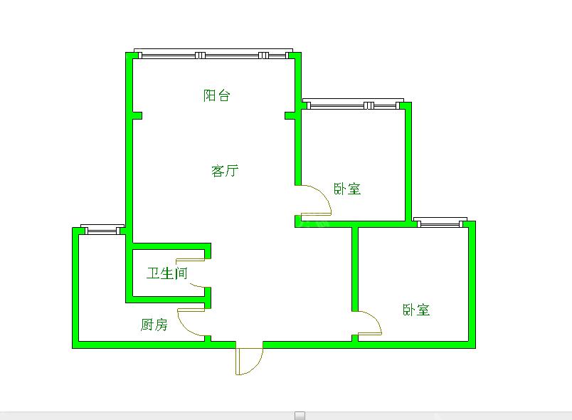 颐和京都  2室2厅1卫   2000.00元/月室内图1