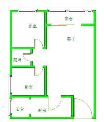 天府鹤林-西区（一期）  2室1厅1卫   1300.00元/月室内图1