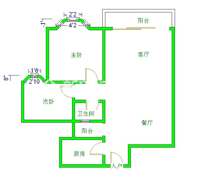 中大君悦金沙五期  3室2厅1卫   2800.00元/月室内图1