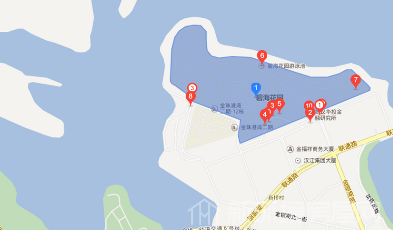 武汉碧海花园地图图片