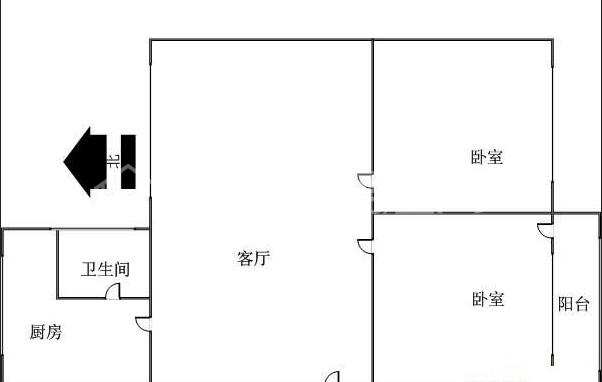 公交园小区（公交新村）  2室1厅1卫    1400.0元/月室内图1
