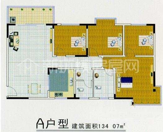上林国际 3室2厅1厨1卫 2000.00元/月室内图1