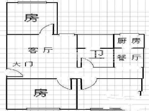 HC新城（建工集团单位房）  3室2厅2卫   3500.00元/月户型图