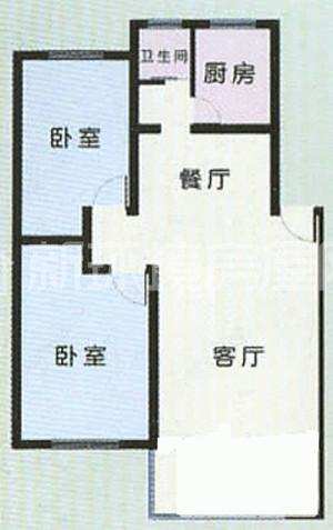 梨子山社区长电宿舍（曙光路）  2室2厅1卫   1300.00元/月户型图